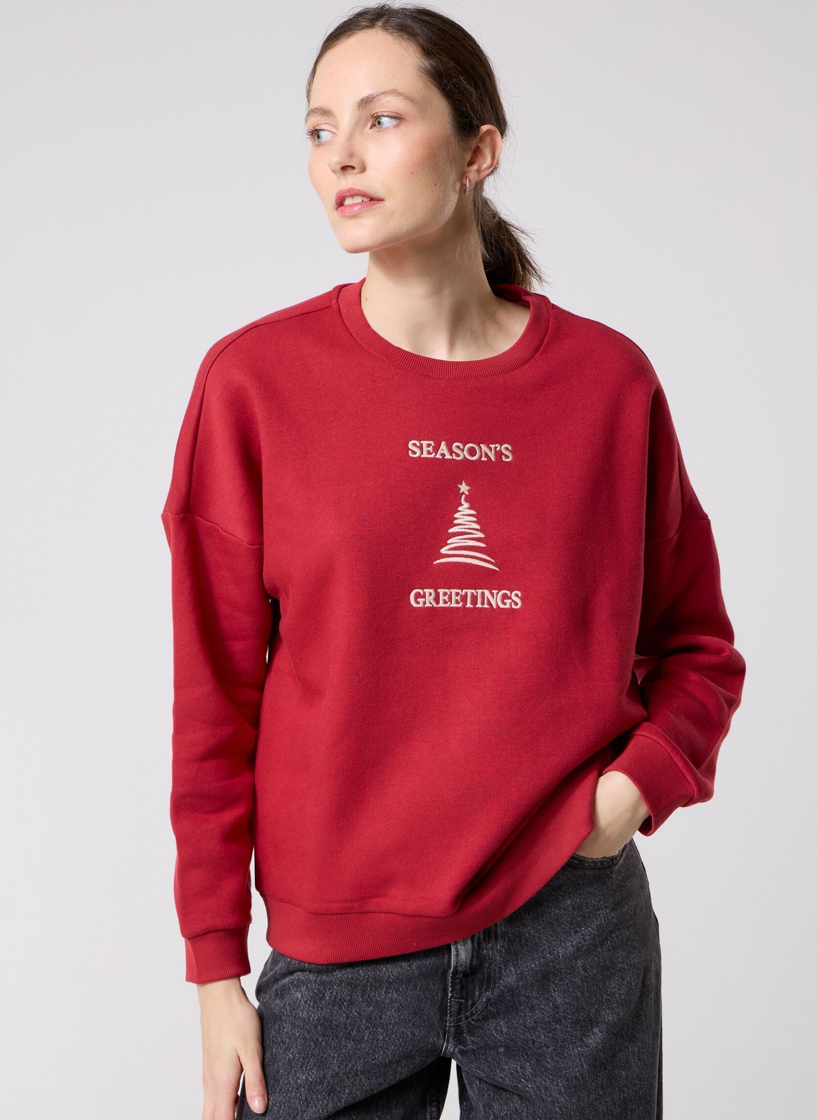 Vêtements Vero Moda VMCANDI BEA LS SWEATSHIRT BOX JRS XMAS pour Femme - vue 1