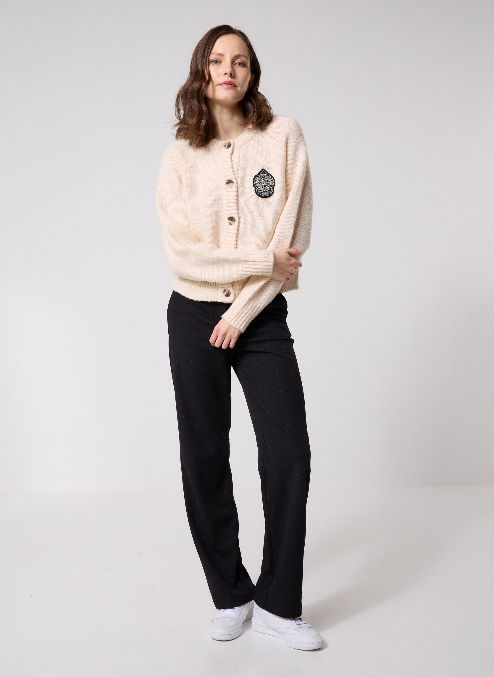 Vesten VMCOLEEN LS O-NECK CARDIGAN dames wit Vero Moda Vesten VMCOLEEN LS O-NECK CARDIGAN dames wit Birch