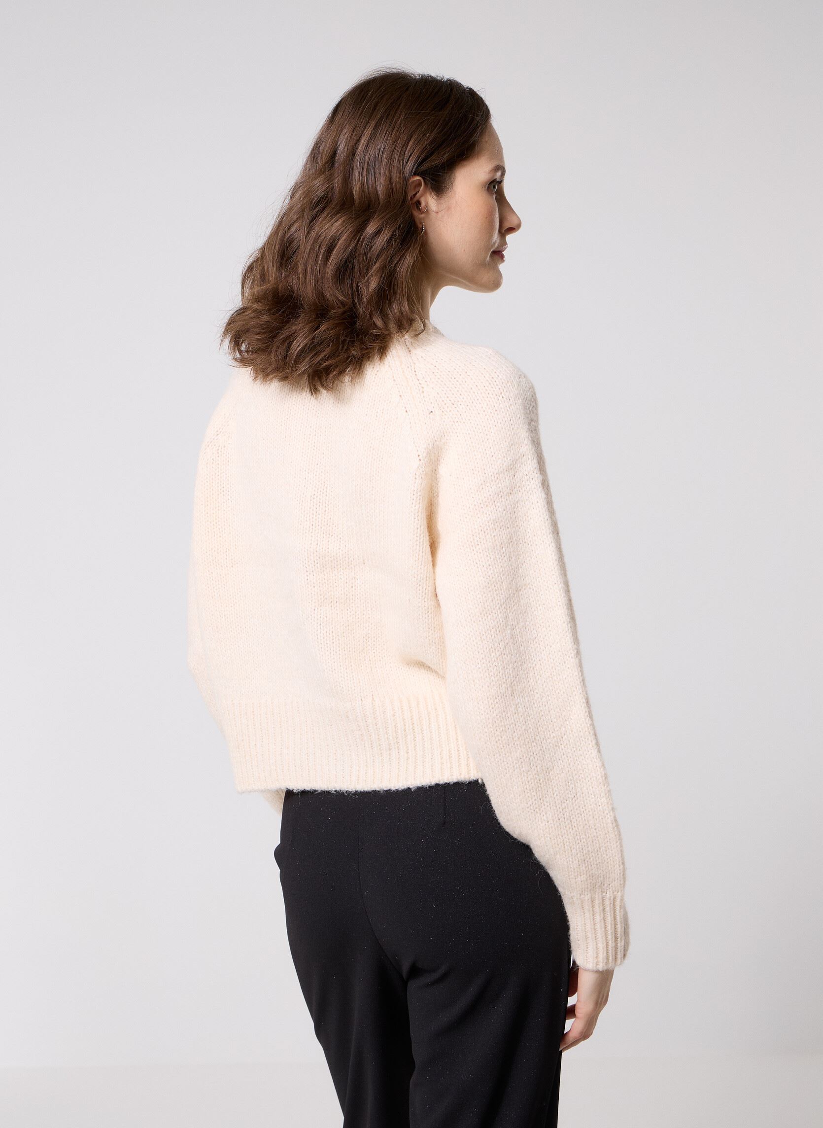Cardigan Corto Scollo A V Donna VERO MODA Vmlapoilu LS – Maglione Danese In Lavorazione A Maglia