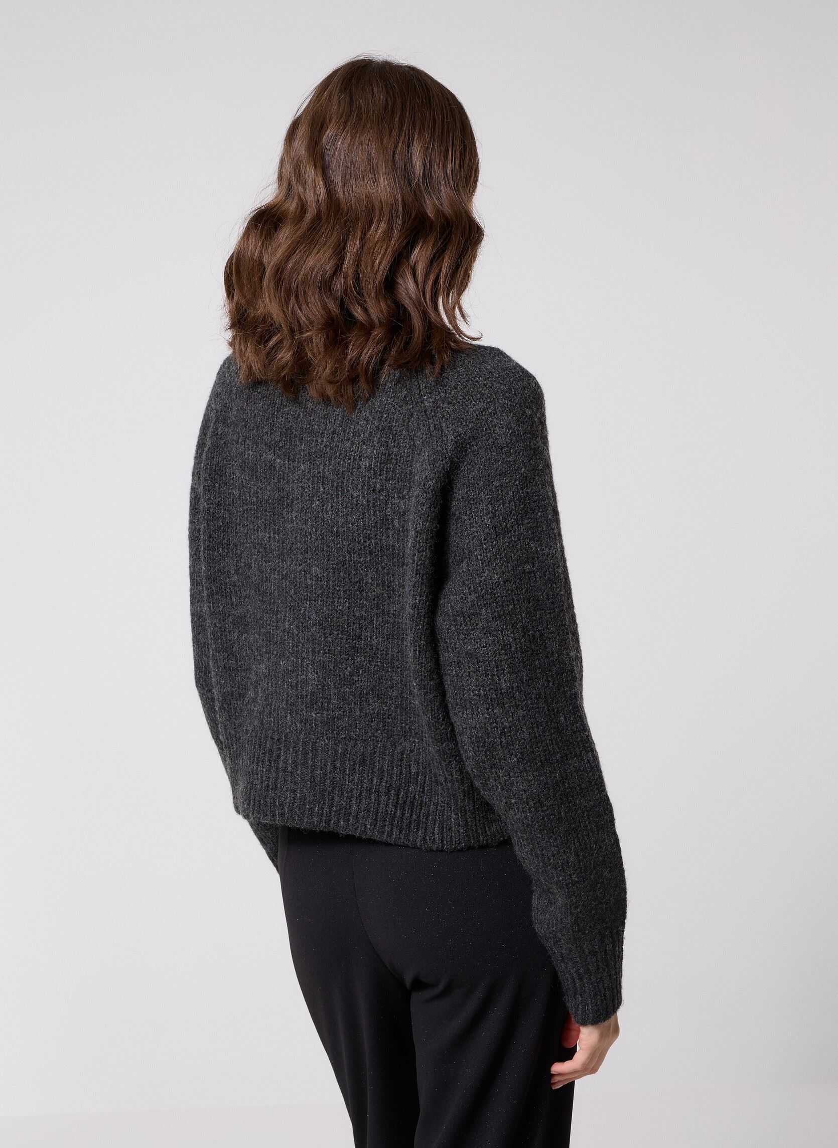 Vesten VMCOLEEN LS O-NECK CARDIGAN dames grijs Vero Moda Vesten VMCOLEEN LS O-NECK CARDIGAN dames grijs DARK GREY MELANGE