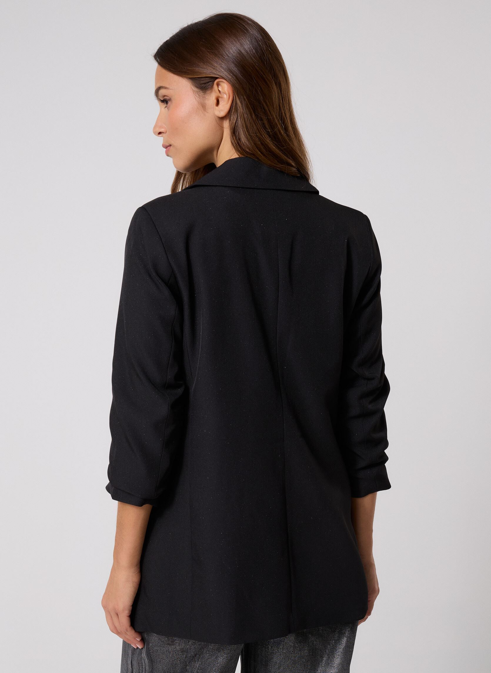 Blazer VMFRIDA 3/4 REGULAR GLITTER BLAZER NOOS dames zwart Vero Moda Blazer VMFRIDA 3/4 REGULAR GLITTER BLAZER NOOS dames zwart BLACK