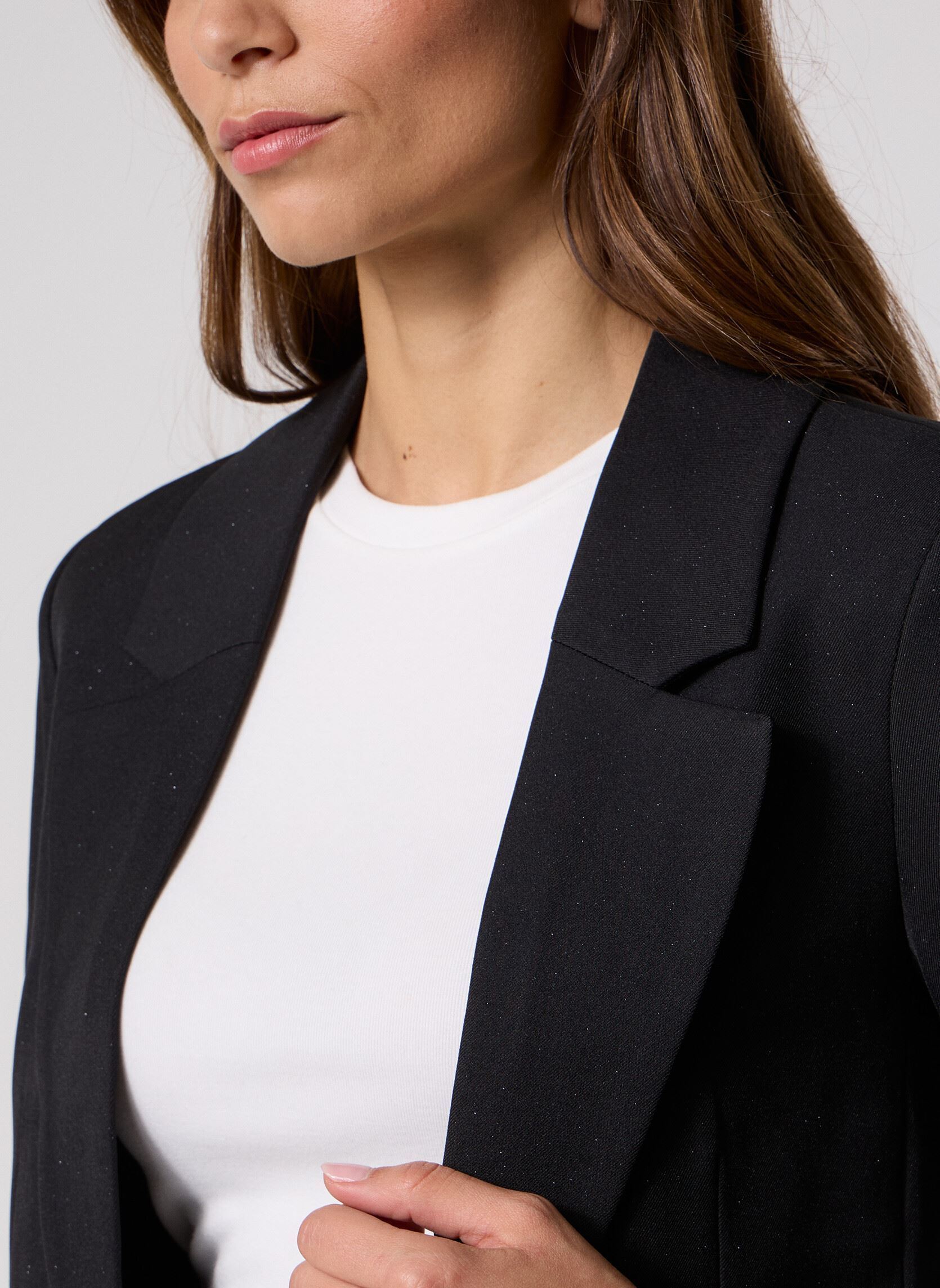 Blazer VMFRIDA 3/4 REGULAR GLITTER BLAZER NOOS dames zwart Vero Moda Blazer VMFRIDA 3/4 REGULAR GLITTER BLAZER NOOS dames zwart BLACK
