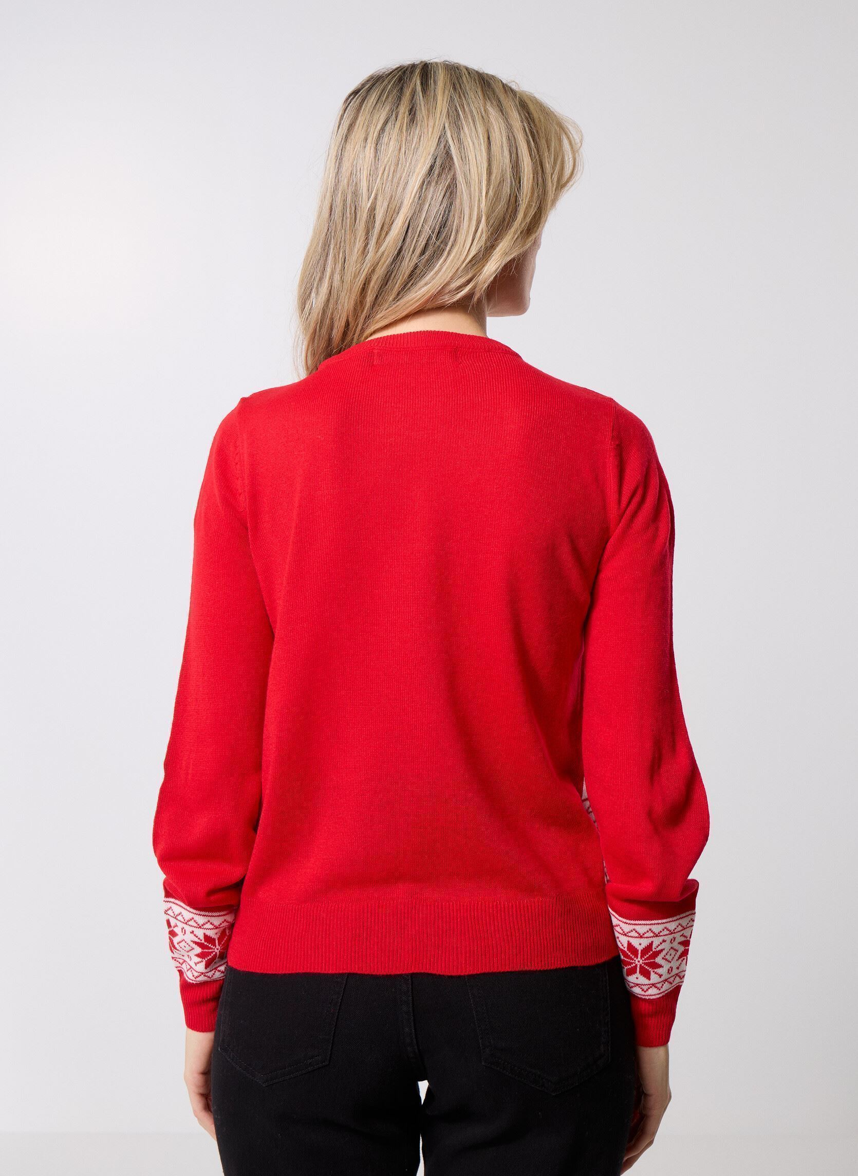 Pulls VMFROSTYDEER LS O-NECK PULL. XMAS BOX femme rouge Vero Moda Pulls VMFROSTYDEER LS O-NECK PULL. XMAS BOX femme rouge Chinese Red