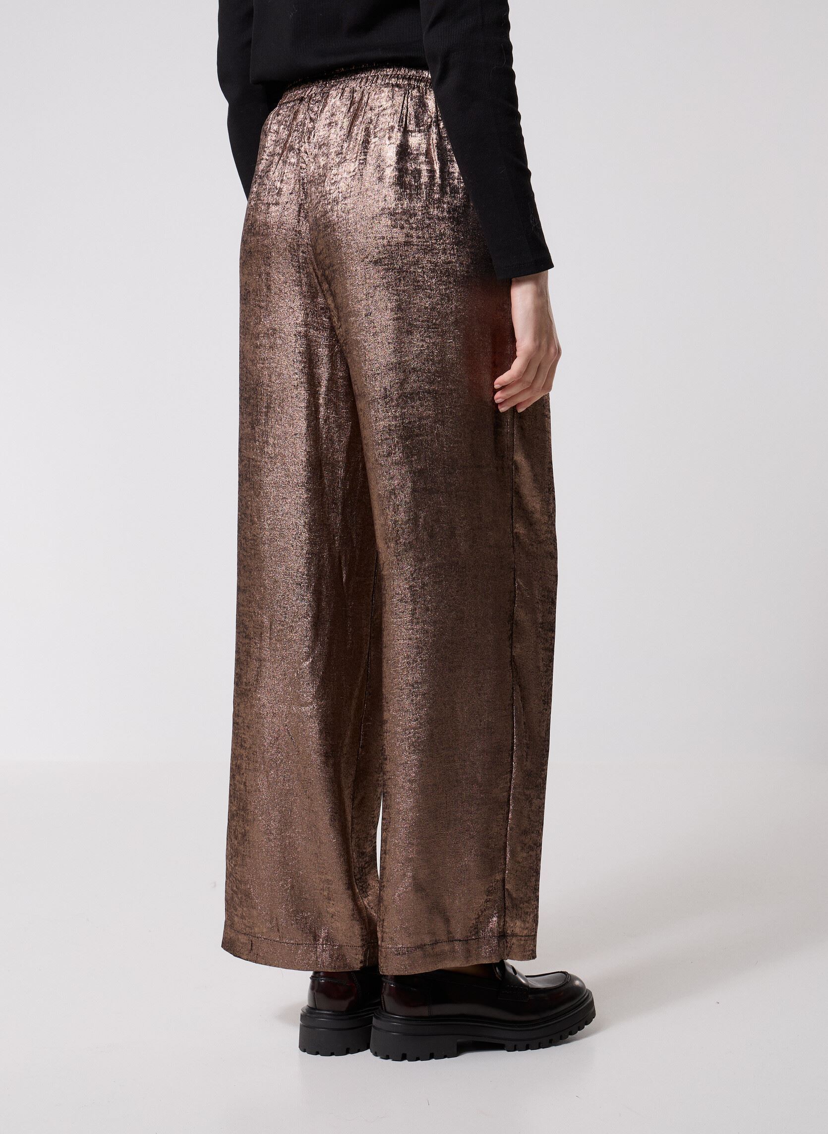 Pantalons larges VMHADIA MW PANT WVN BTQ femme or et bronze Vero Moda Pantalons larges VMHADIA MW PANT WVN BTQ femme or et bronze Pale Gold
