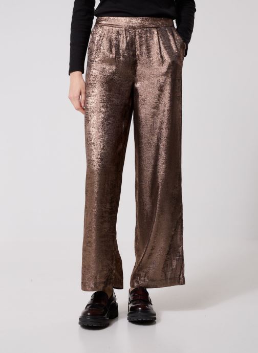 Vero Moda Wijde broeken VMHADIA MW PANT WVN BTQ dames goud en brons