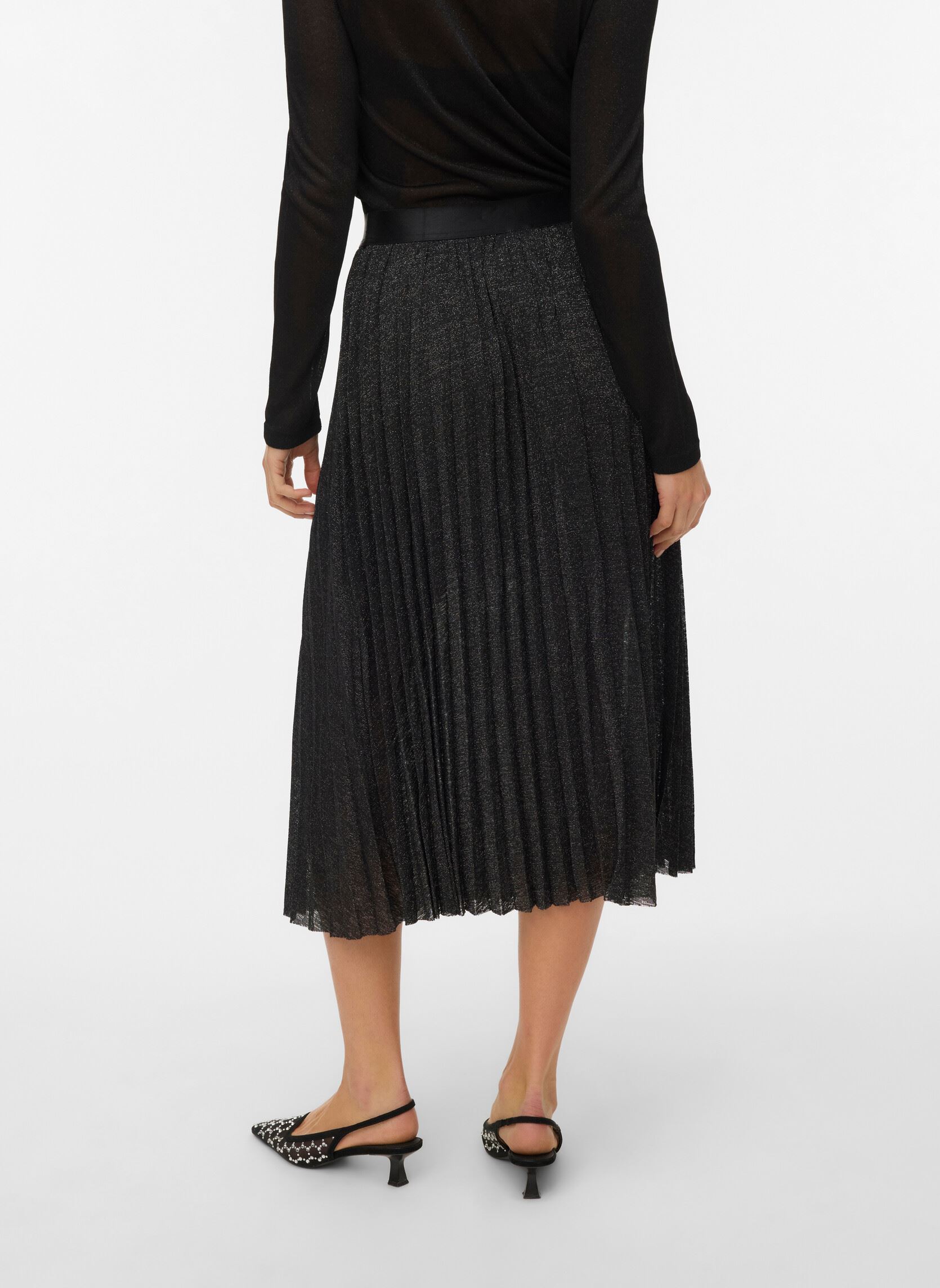 Jupes mi-longues VMHENLEY MW 7/8 SKIRT JRS BTQ femme noir Vero Moda Jupes mi-longues VMHENLEY MW 7/8 SKIRT JRS BTQ femme noir BLACK