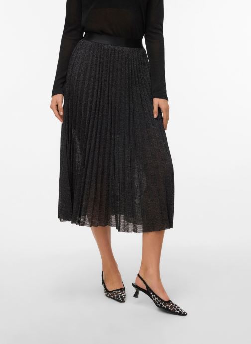 Vero Moda Jupes mi-longues VMHENLEY MW 7/8 SKIRT JRS BTQ femme noir