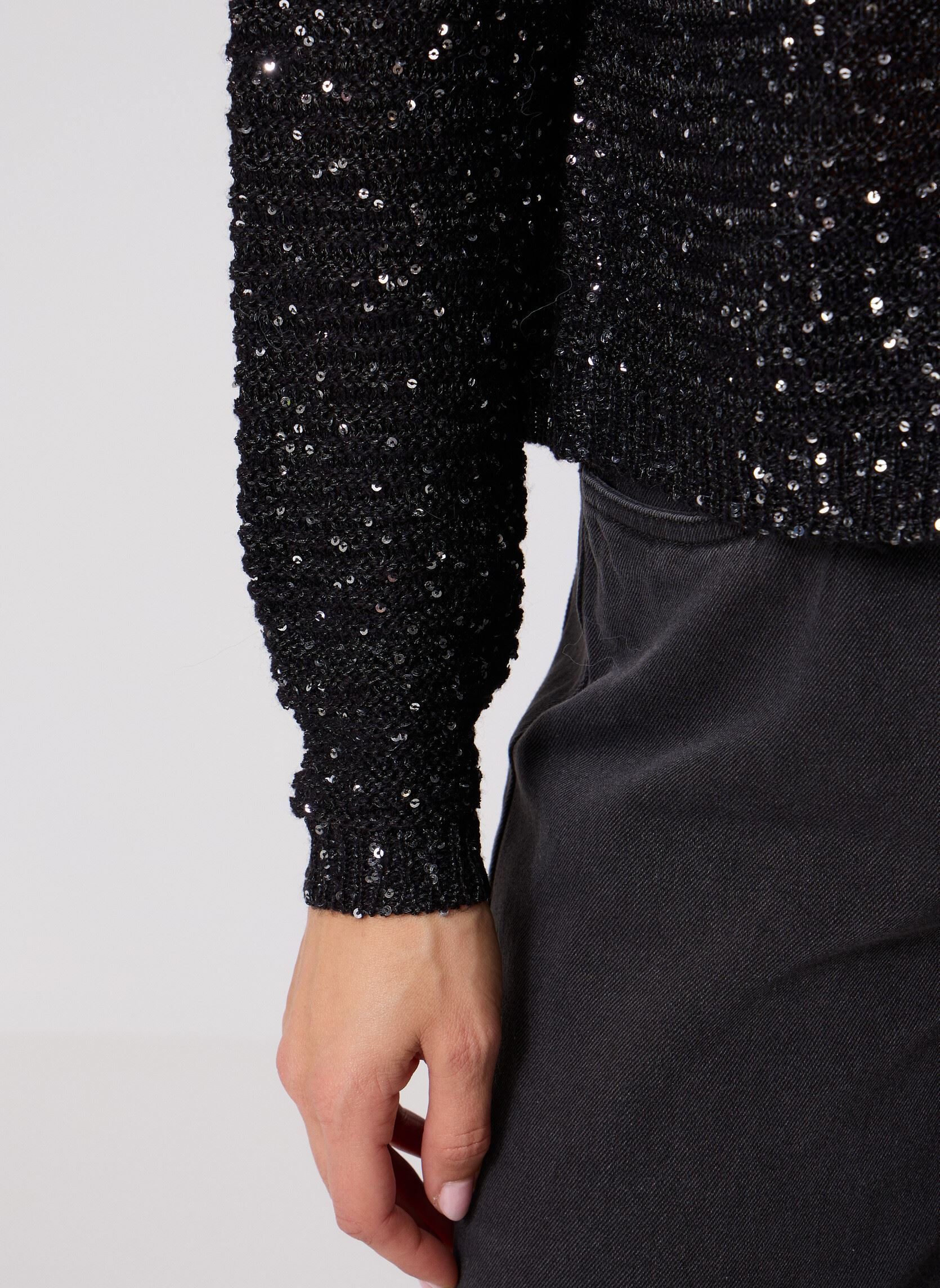Gilet VMLEILANI STITCH LS O-NECK CARDIGAN donna nero Vero Moda Gilet VMLEILANI STITCH LS O-NECK CARDIGAN donna nero Black