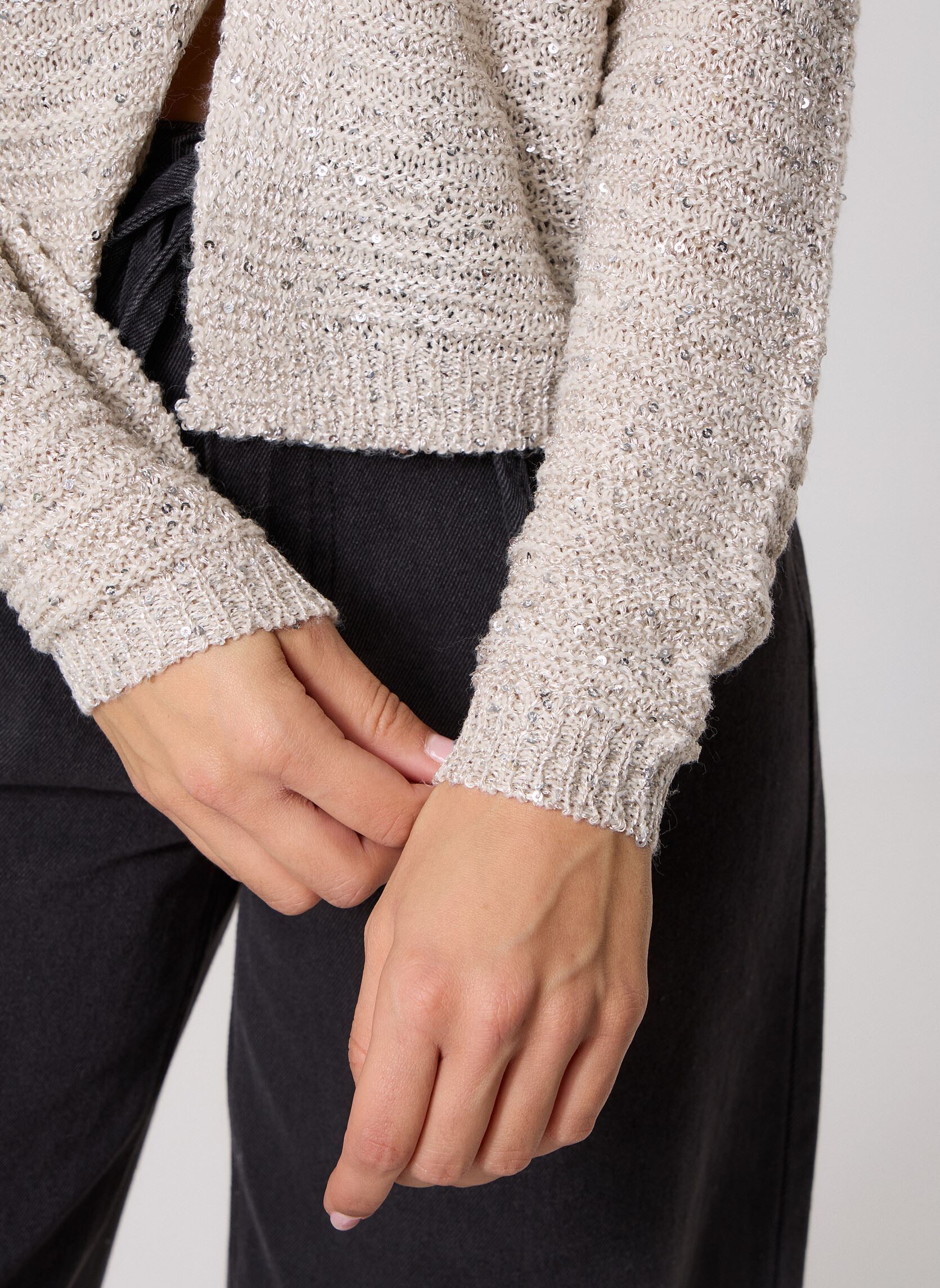Vesten VMLEILANI STITCH LS O-NECK CARDIGAN dames wit Vero Moda Vesten VMLEILANI STITCH LS O-NECK CARDIGAN dames wit PUMICE STONE