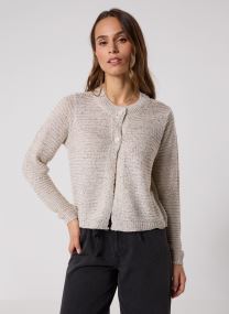 Vesten VMLEILANI STITCH LS O-NECK CARDIGAN dames wit