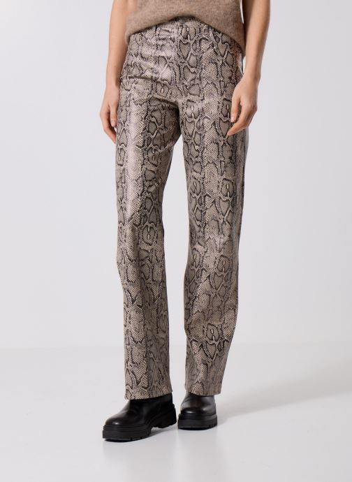 Vero Moda Pantalons larges VMTESSA HR WIDE PANTS PL AOP NOOS femme beige