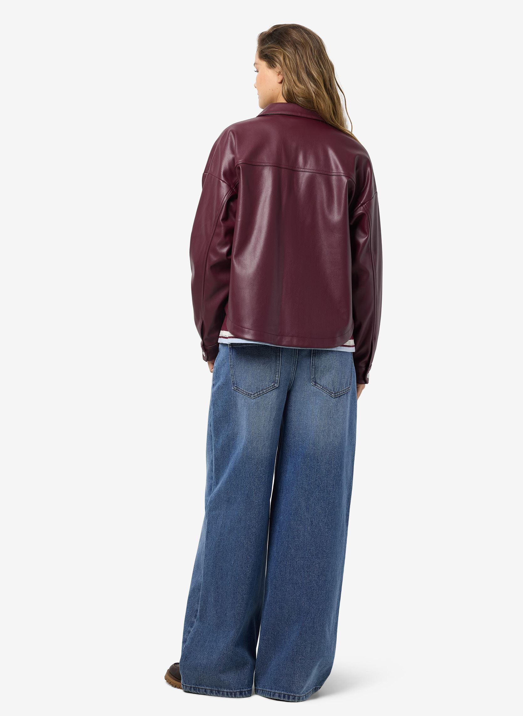 Chemises manches longues NMBETTIE LS PU SHIRT femme bordeaux Noisy May Chemises manches longues NMBETTIE LS PU SHIRT femme bordeaux WINDSOR WINE