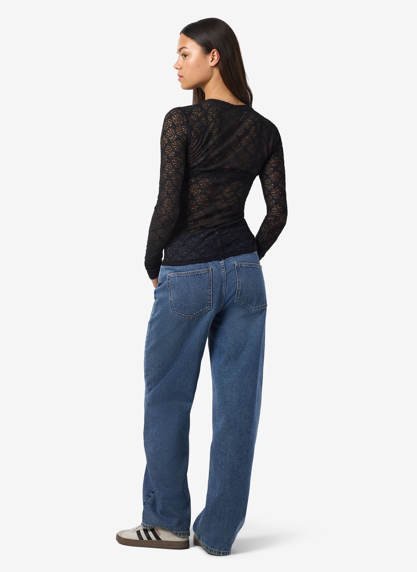 Tee-shirts manches longues NMJUDITH L/S LACE TOP NOOS femme noir Noisy May Tee-shirts manches longues NMJUDITH L/S LACE TOP NOOS femme noir Black