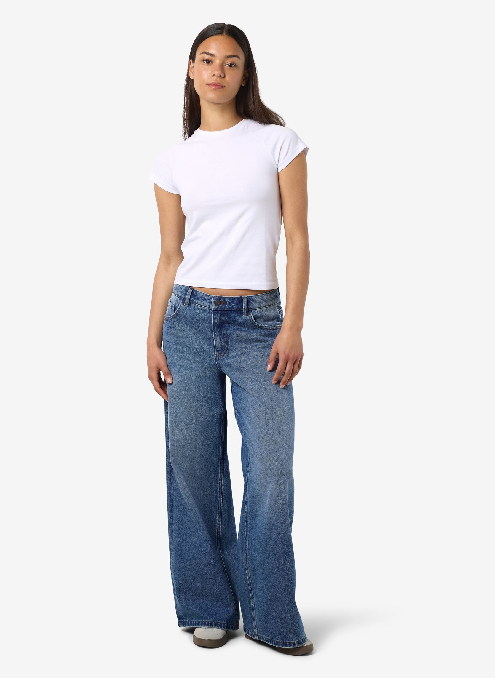 Jeans large NMKETTIE NW WIDE LEG JEANS VI557MB NOOS femme bleu Noisy May Jeans large NMKETTIE NW WIDE LEG JEANS VI557MB NOOS femme bleu Medium Blue Denim