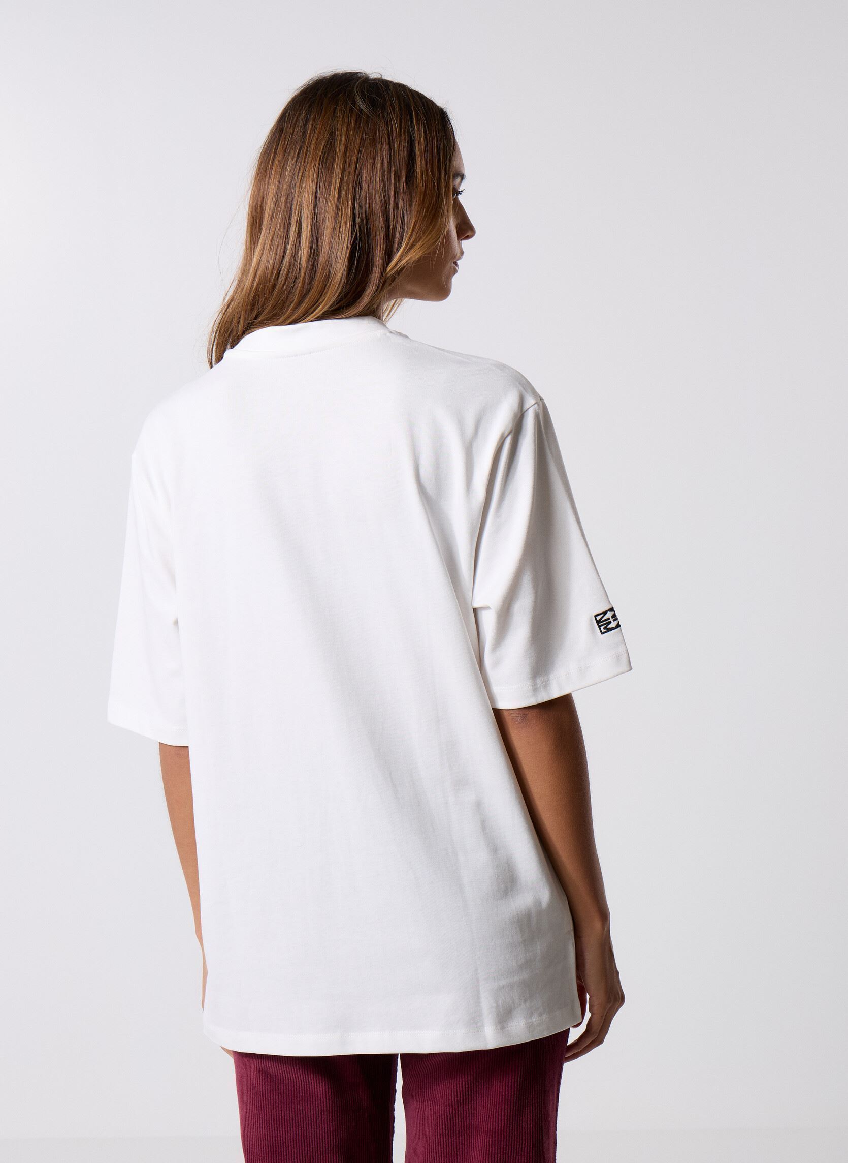 Kurzarm-T-Shirts NMKOKOON S/S EMB T-SHIRT JRS damen weiß Noisy May Kurzarm-T-Shirts NMKOKOON S/S EMB T-SHIRT JRS damen weiß CLOUD DANCER
