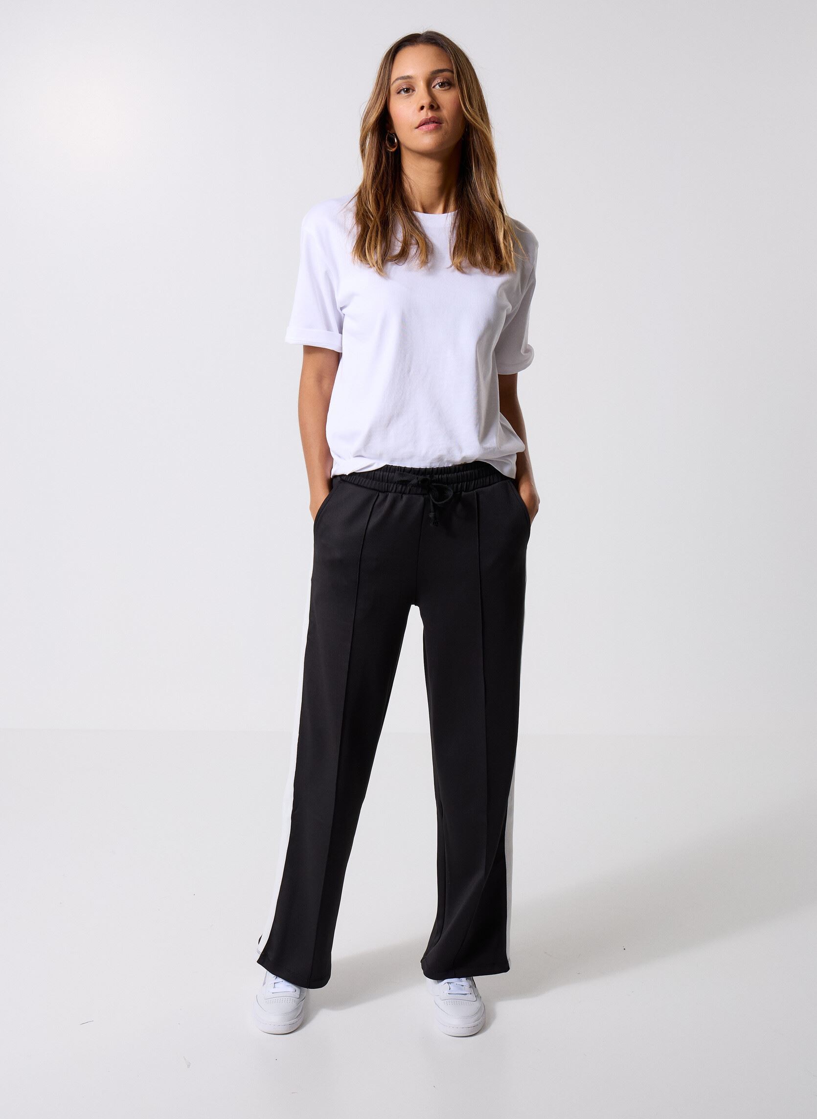 Pantalons larges NMRIBBON PANTS JRS NOOS femme noir Noisy May Pantalons larges NMRIBBON PANTS JRS NOOS femme noir Black