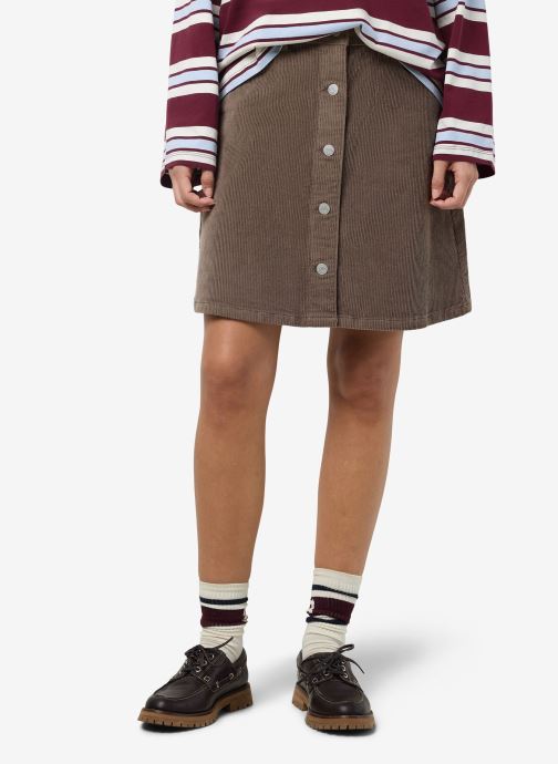 Noisy May Jupes courtes NMRONNIE NW A SHAPE SKIRT CORDUROY NOOS femme marron