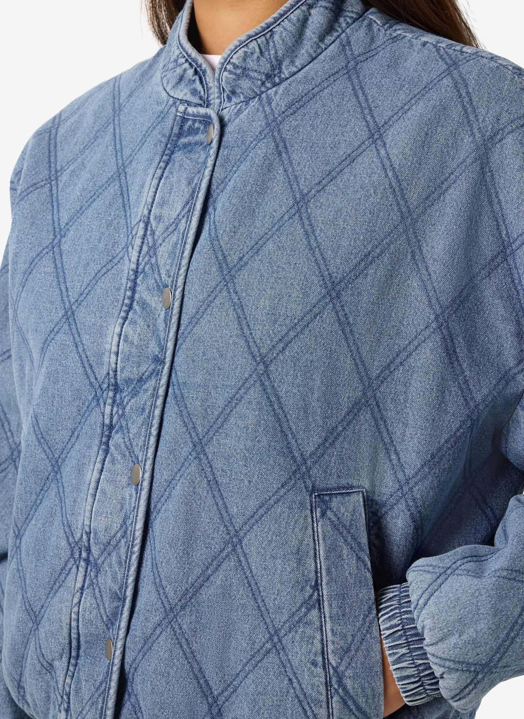 Jacken NMCLAIRE QUILT DENIM JACKET damen blau Noisy May Jacken NMCLAIRE QUILT DENIM JACKET damen blau Light Blue Denim