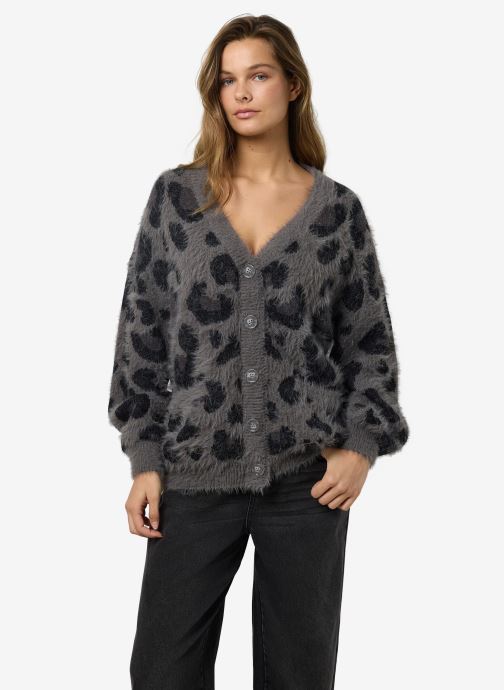 Noisy May Strickjacken und Westen NMFLYNN L/S V-NECK KNIT CARDIGAN NOOS damen grau