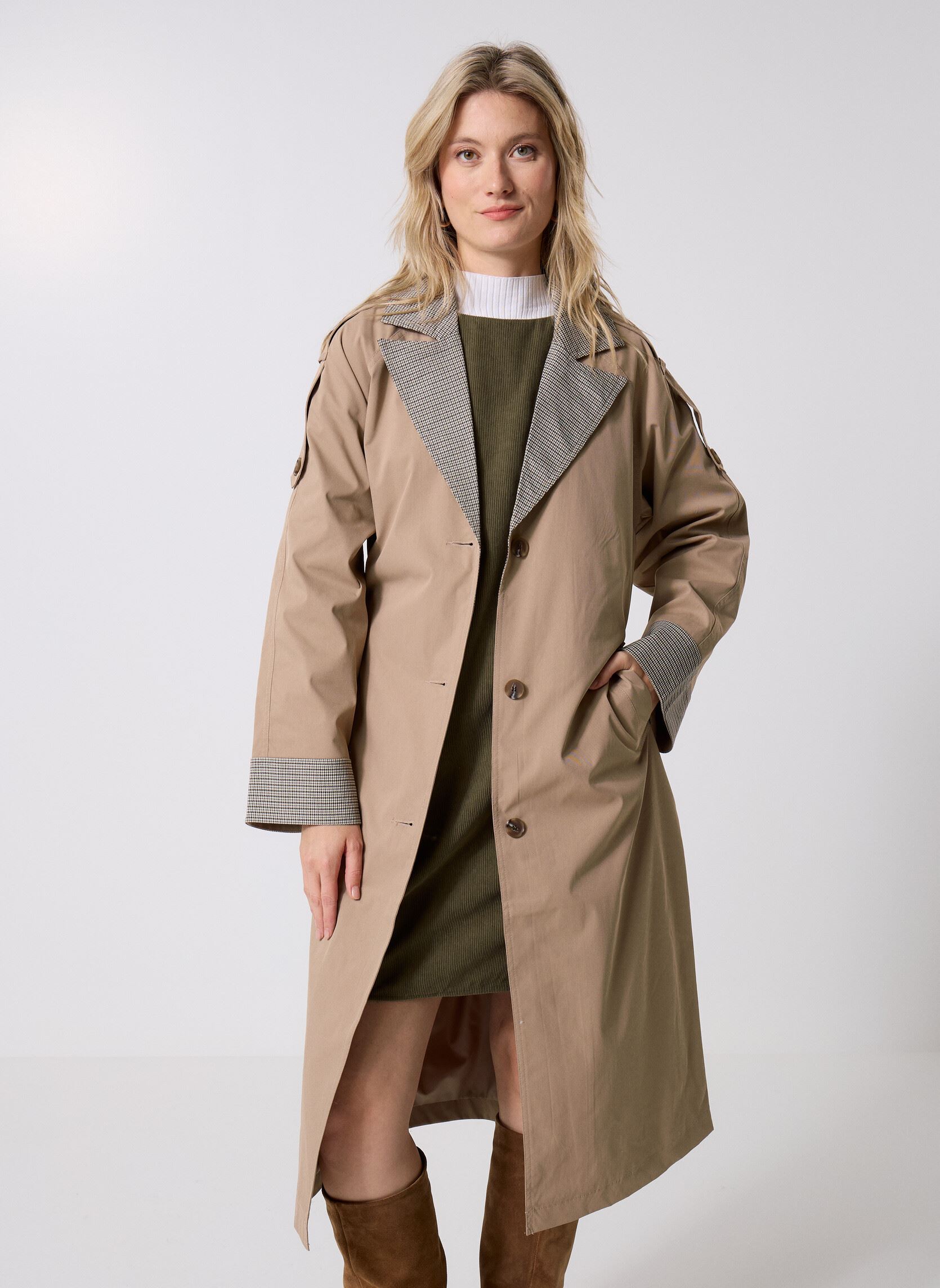 Trenchcoats NMJULIA TRENCHCOAT dames beige Noisy May Trenchcoats NMJULIA TRENCHCOAT dames beige Silver Mink