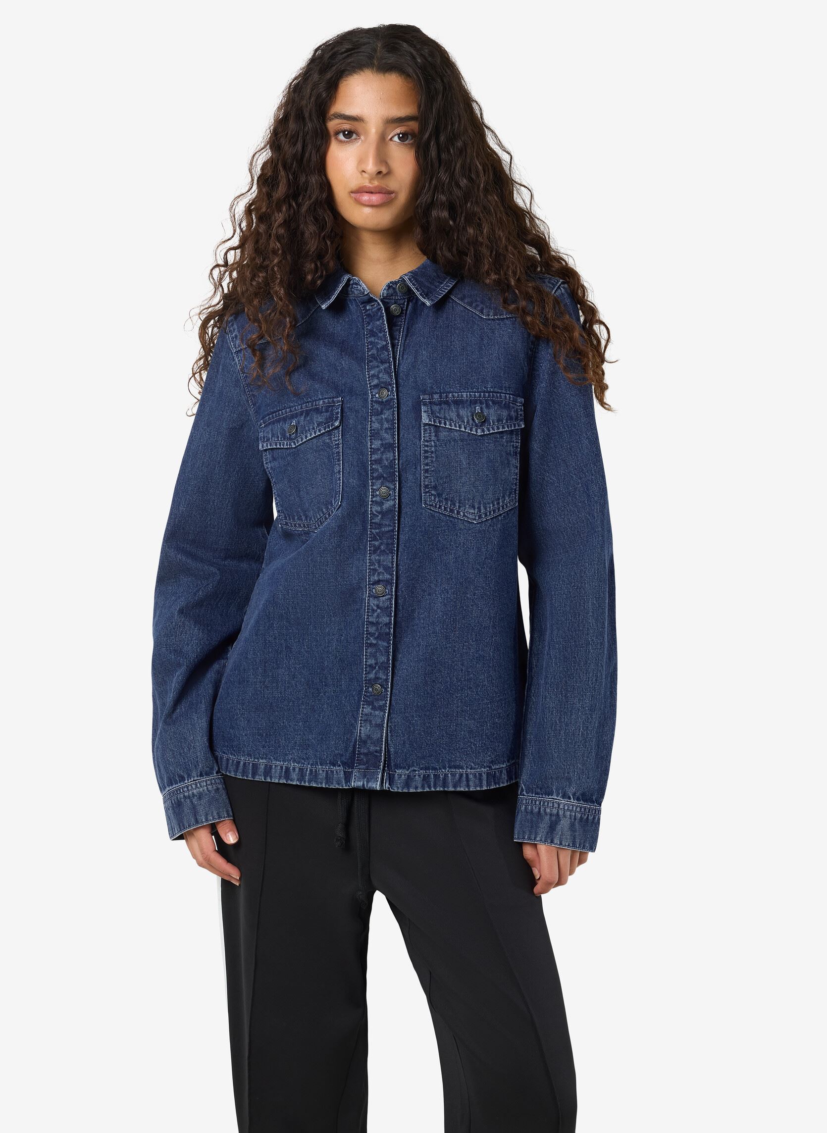 Camicie a maniche lunghe NMNEW SIGNE L/S DENIM SHIRT VI002MB NOOS donna blu Noisy May Camicie a maniche lunghe NMNEW SIGNE L/S DENIM SHIRT VI002MB NOOS donna blu Medium Blue Denim
