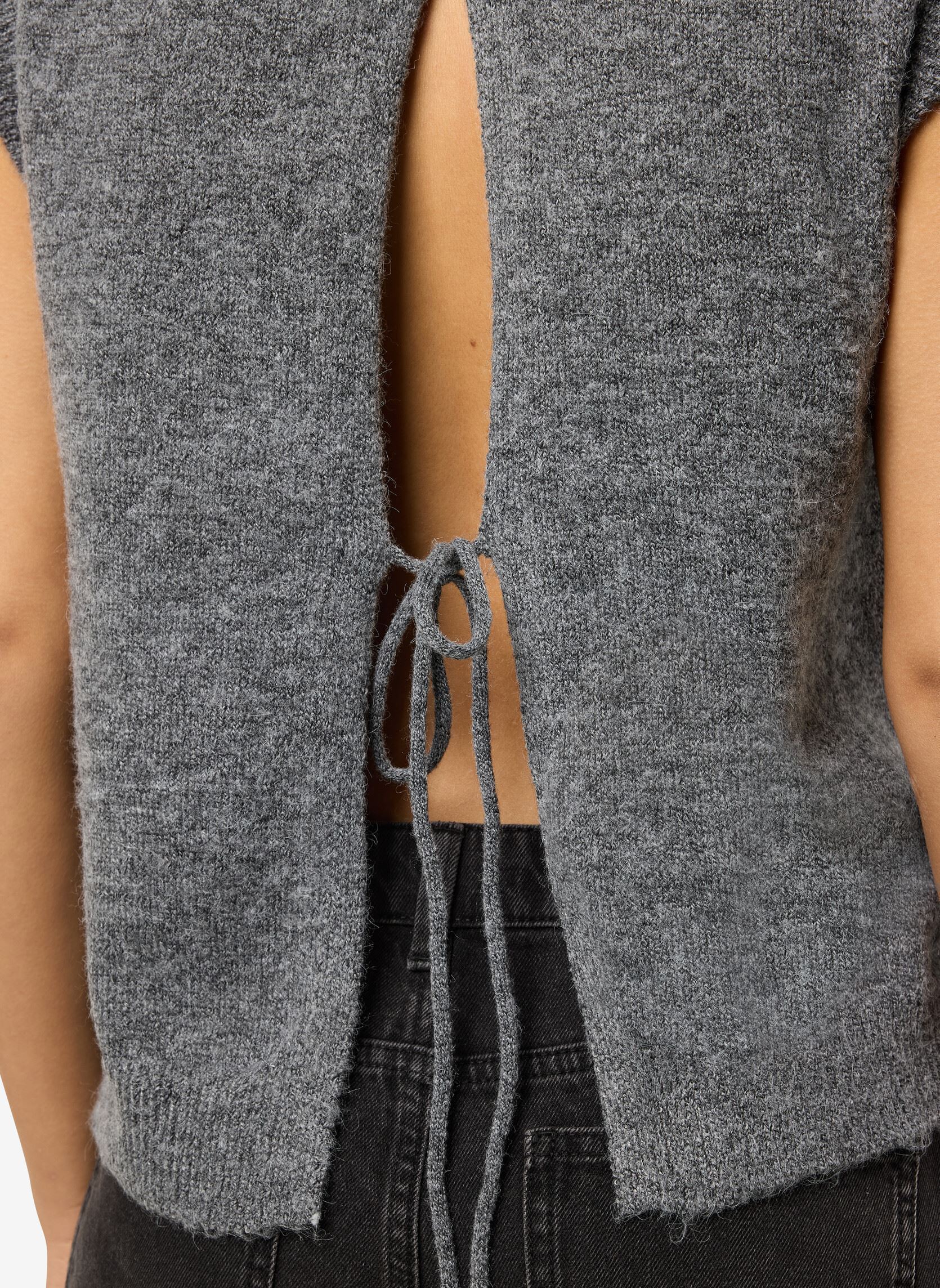 Pullover NMNOLA S/L O-NECK KNIT VEST FWD damen grau Noisy May Pullover NMNOLA S/L O-NECK KNIT VEST FWD damen grau Medium Grey Melange
