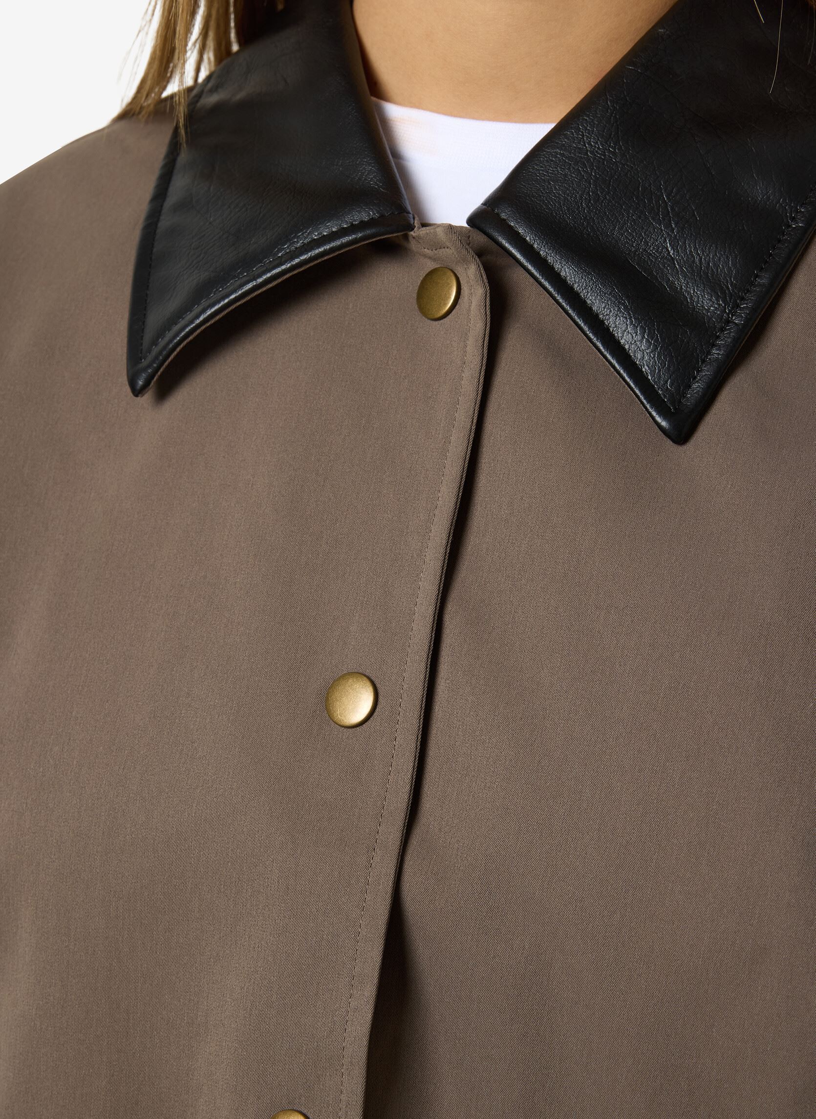 Vestes NMNORA PU COLLAR JACKET DD femme marron Noisy May Vestes NMNORA PU COLLAR JACKET DD femme marron morel
