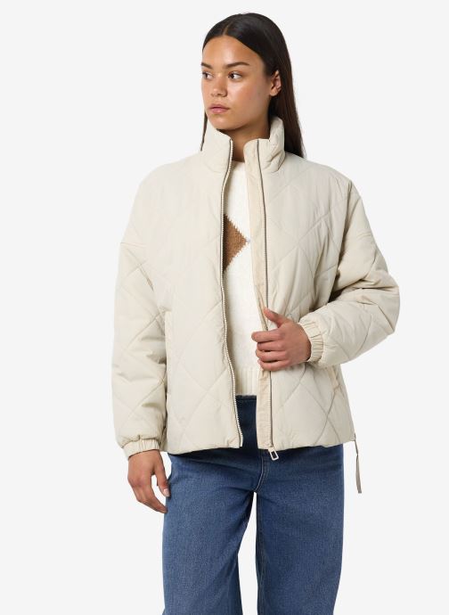 Noisy May Vestes NMSCOTT QUILTED JACKET femme blanc