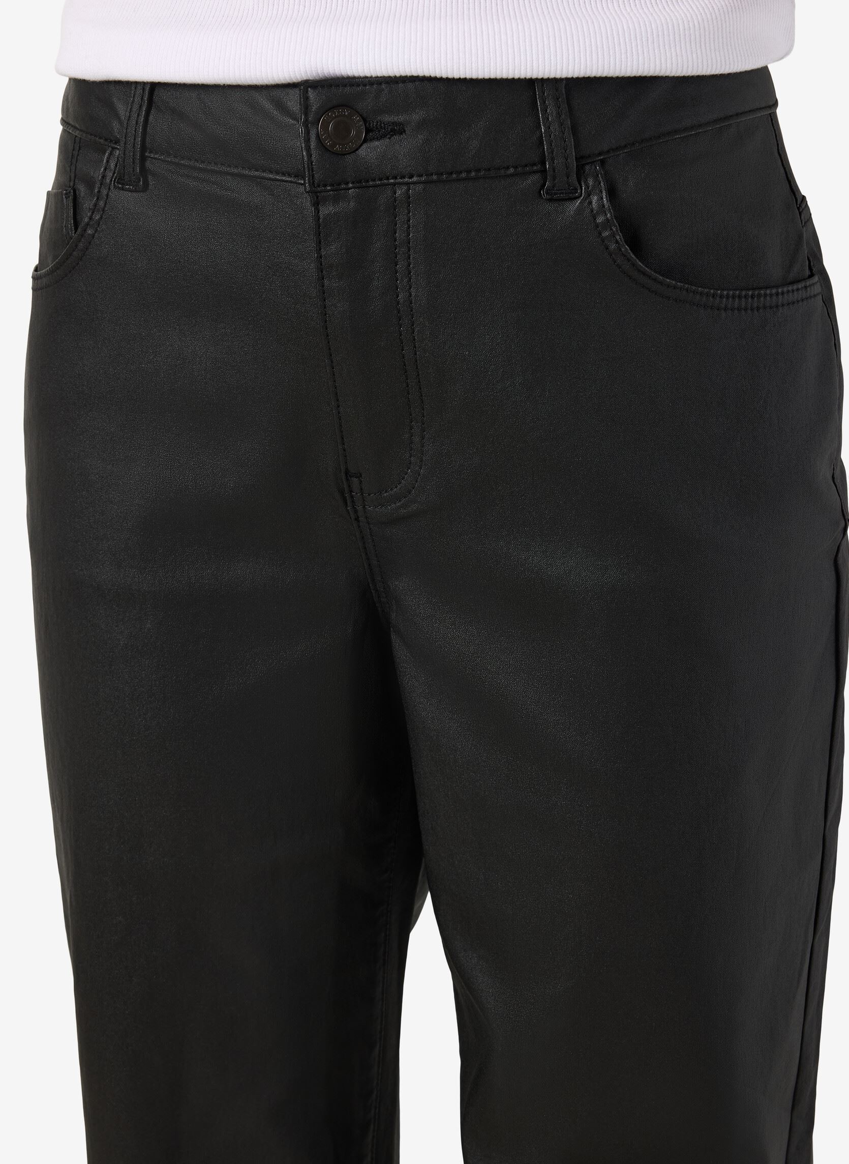 Weite Jeans NMYOLANDA NW WIDE LEG COATED DENIM BOX damen schwarz Noisy May Weite Jeans NMYOLANDA NW WIDE LEG COATED DENIM BOX damen schwarz Black