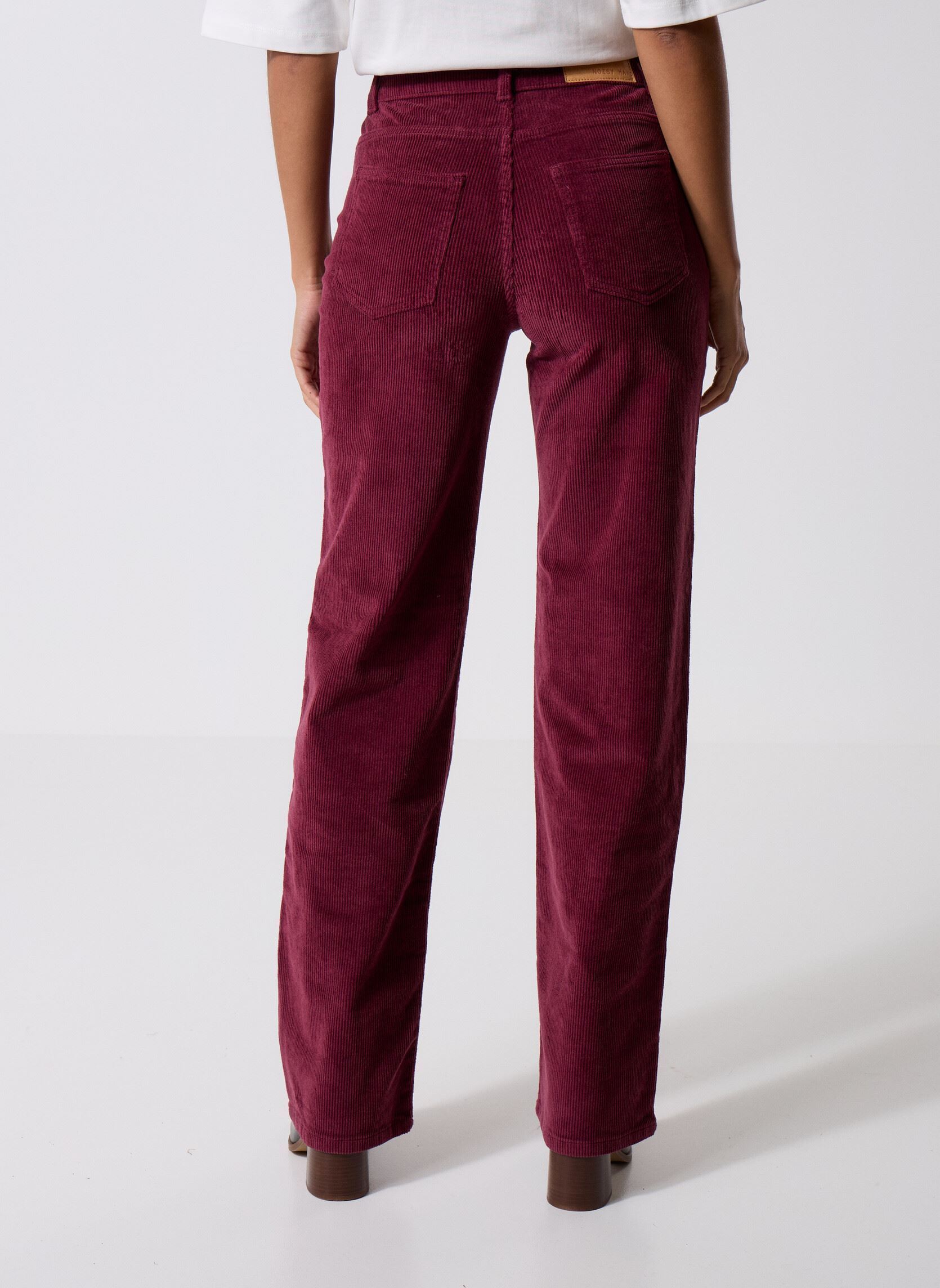 Pantalons droit NMYOLANDA NW WIDE LEG CORDUROY NOOS femme bordeaux Noisy May Pantalons droit NMYOLANDA NW WIDE LEG CORDUROY NOOS femme bordeaux Windsor wine