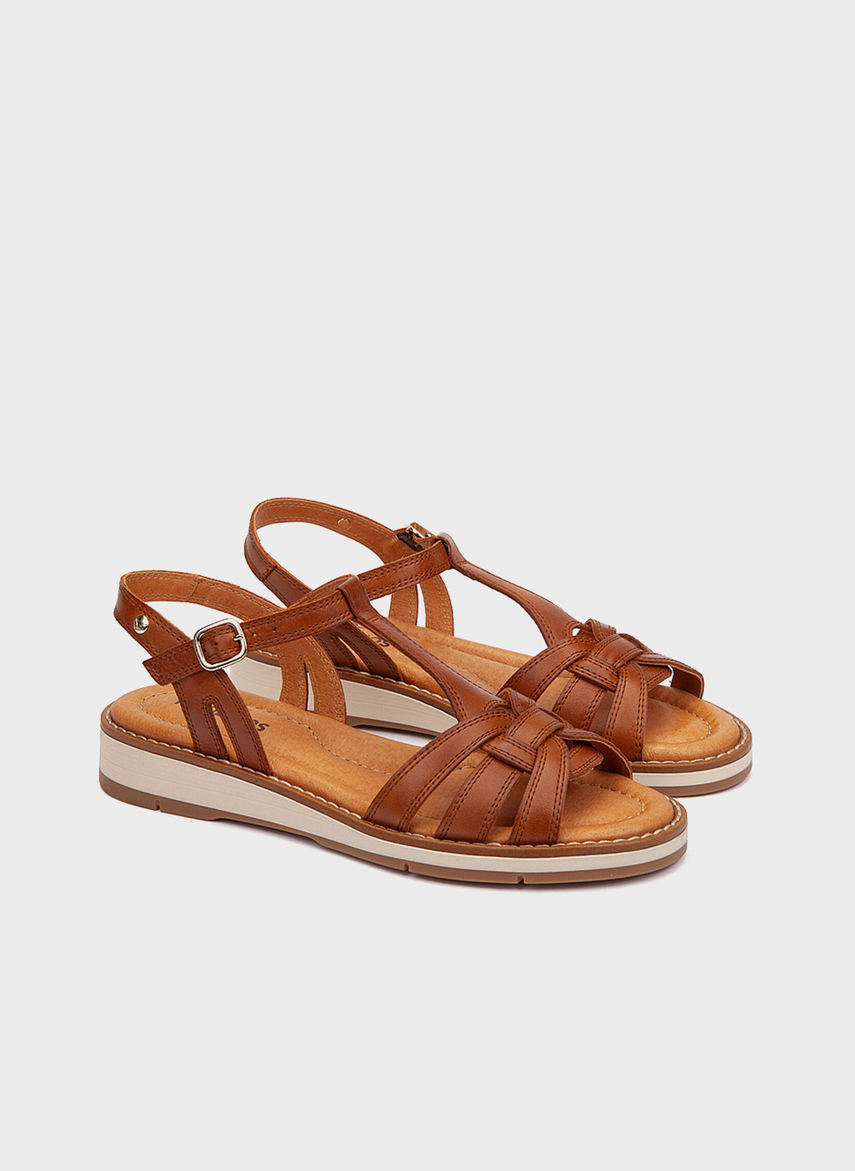 Sandales ROQUETAS femme marron Pikolinos Sandales ROQUETAS femme marron Cognac