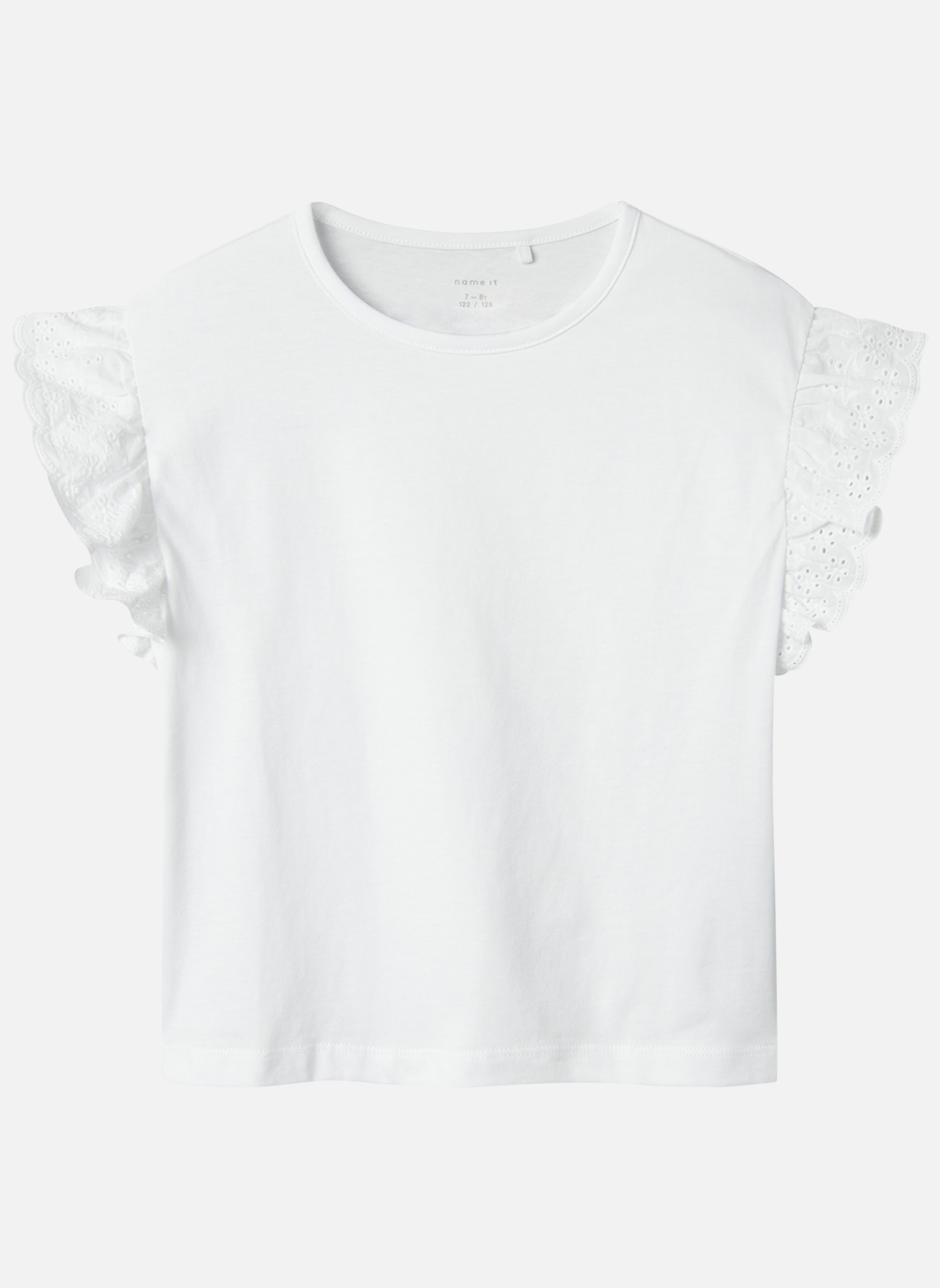 Tee-shirts T-shirt coton col rond fille blanc Name it Tee-shirts T-shirt coton col rond fille blanc Blanc