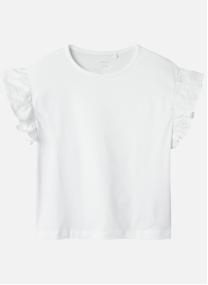 Tee-shirts T-shirt coton col rond fille blanc Name it Tee-shirts T-shirt coton col rond fille blanc Blanc