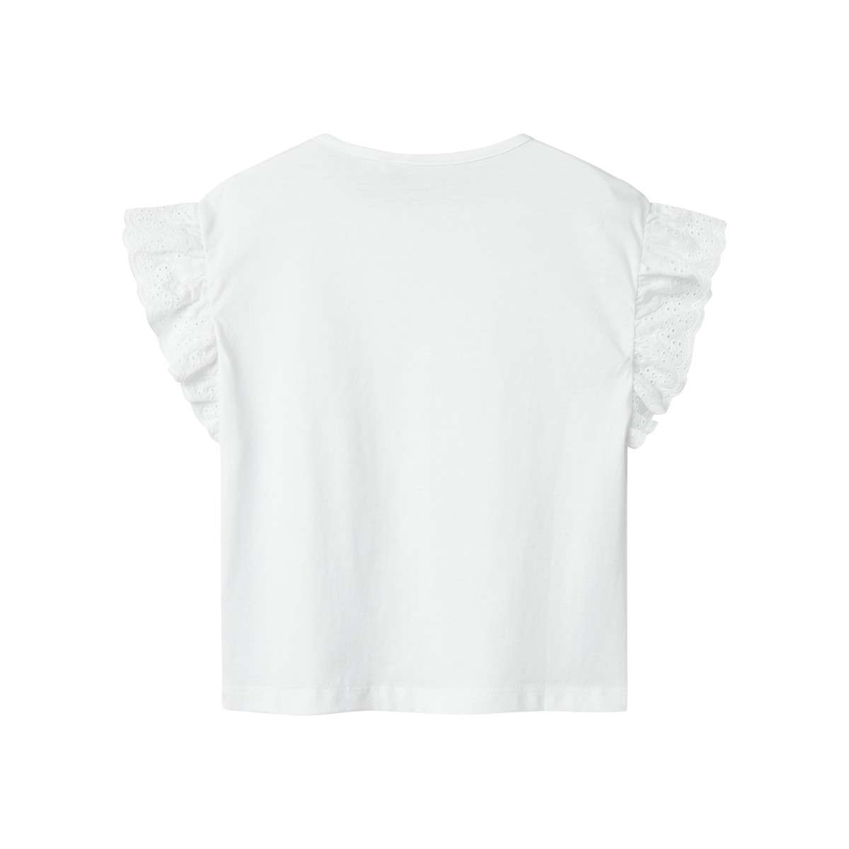 Tee-shirts T-shirt coton col rond fille blanc Name it Tee-shirts T-shirt coton col rond fille blanc Blanc
