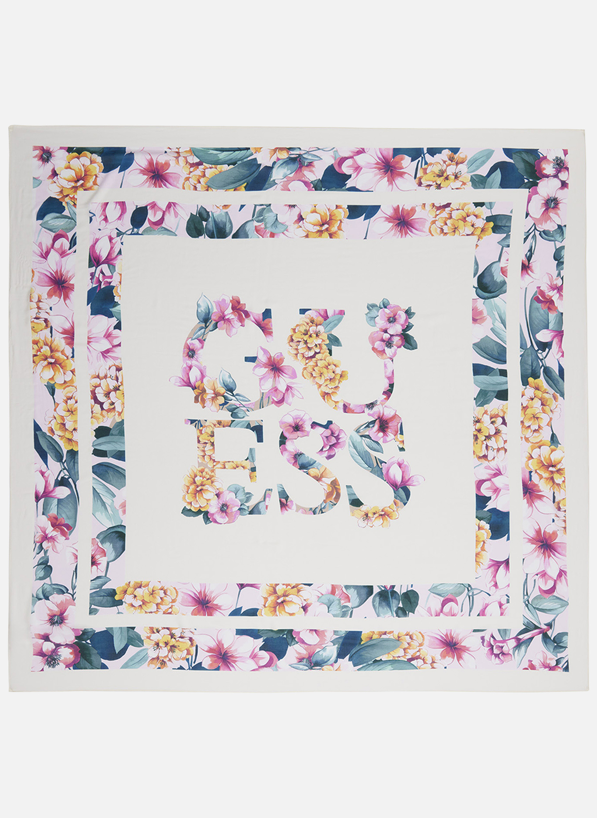 Foulards Foulard carré femme blanc Guess Foulards Foulard carré femme blanc Blanc