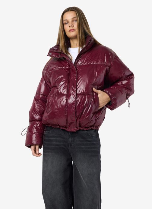 Noisy May Gewatteerde jassen NMALLIE SHINY PUFFER NOOS dames bordeaux