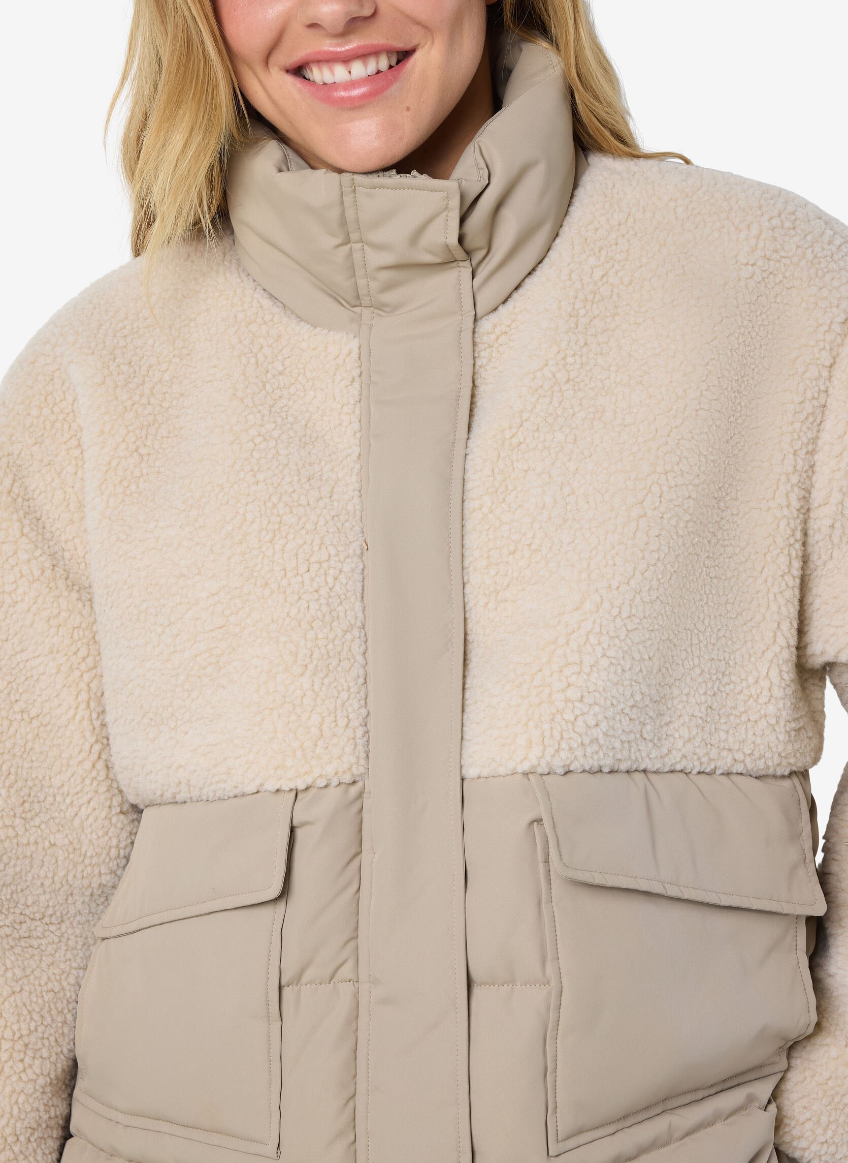Bomberjacks NMCHERRY MIX PUFFER DD dames beige Noisy May Bomberjacks NMCHERRY MIX PUFFER DD dames beige Birch