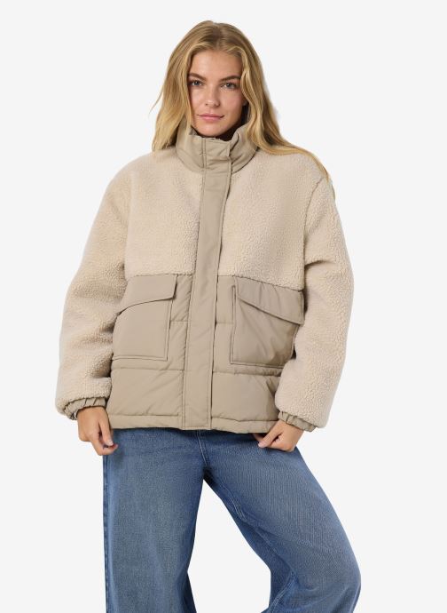 Noisy May Blousons NMCHERRY MIX PUFFER DD femme beige
