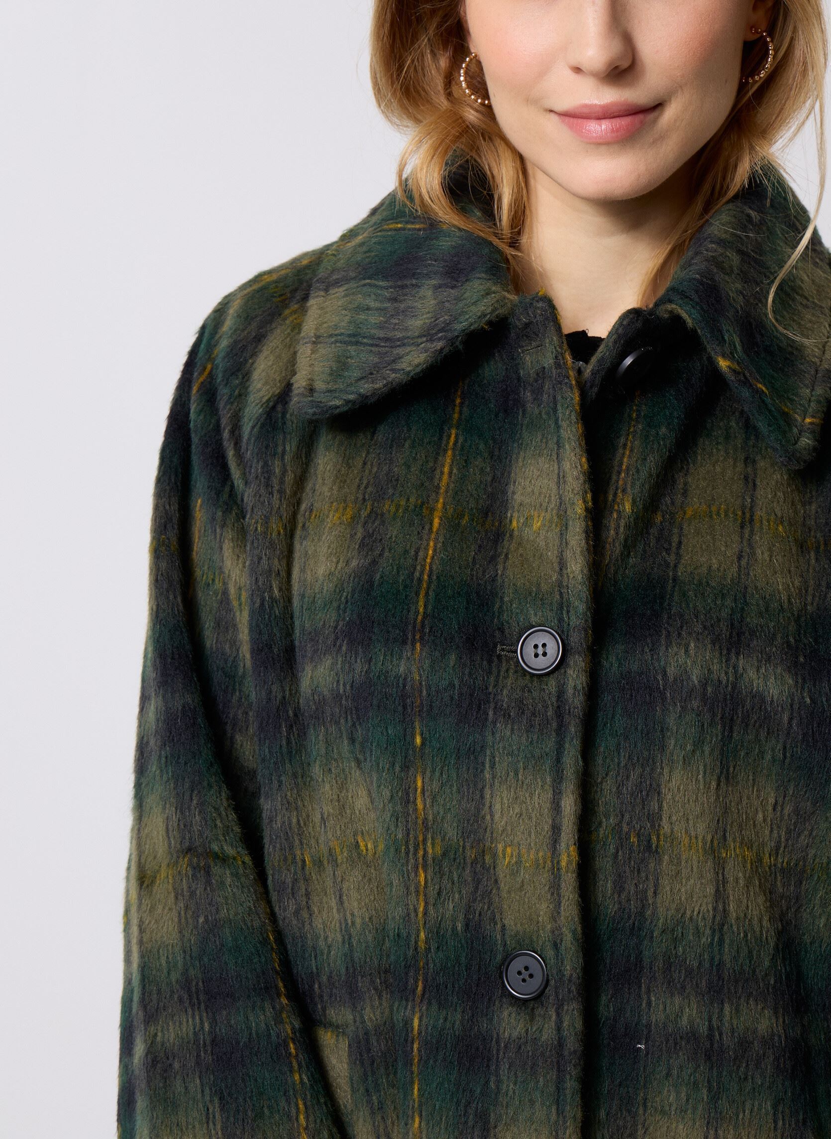 Mantels NMCHRISTINA CHECK COAT FWD dames groen Noisy May Mantels NMCHRISTINA CHECK COAT FWD dames groen Kalamata