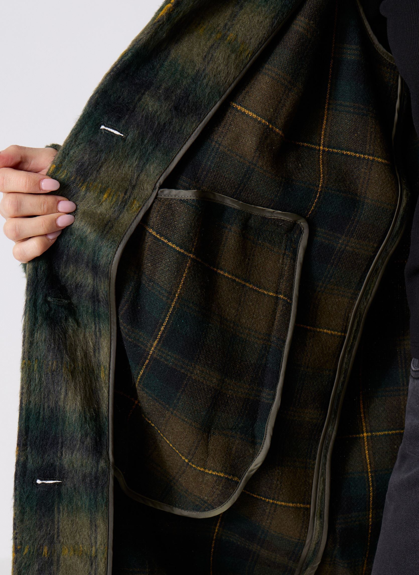 Mantels NMCHRISTINA CHECK COAT FWD dames groen Noisy May Mantels NMCHRISTINA CHECK COAT FWD dames groen Kalamata