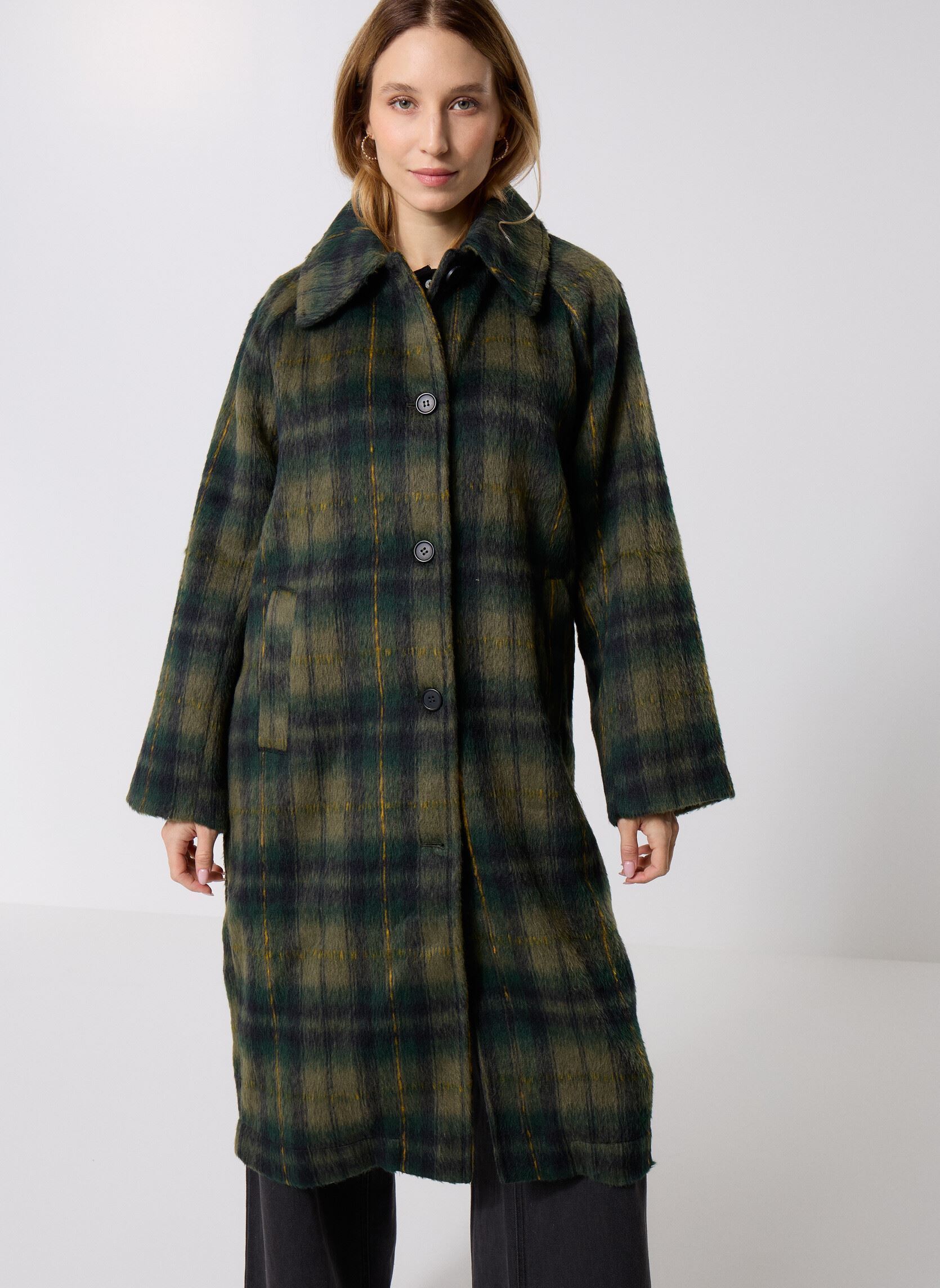Mantels NMCHRISTINA CHECK COAT FWD dames groen Noisy May Mantels NMCHRISTINA CHECK COAT FWD dames groen Kalamata