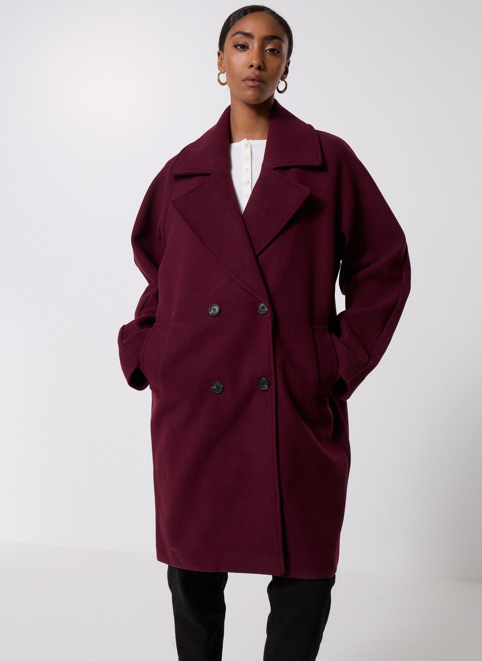 Mantels NMCICI OVERSIZED COAT BF dames bordeaux Noisy May Mantels NMCICI OVERSIZED COAT BF dames bordeaux Windsor wine