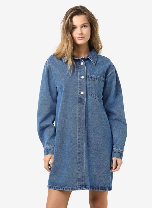 Noisy May Overhemdjurken NMDELILAH L/S REGULAR DRESS VI564MB dames blauw