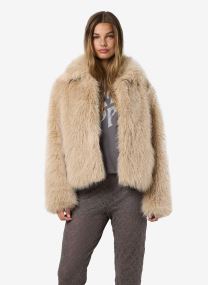 Pelzmäntel NMEVIE L/S FUR JACKET damen beige
