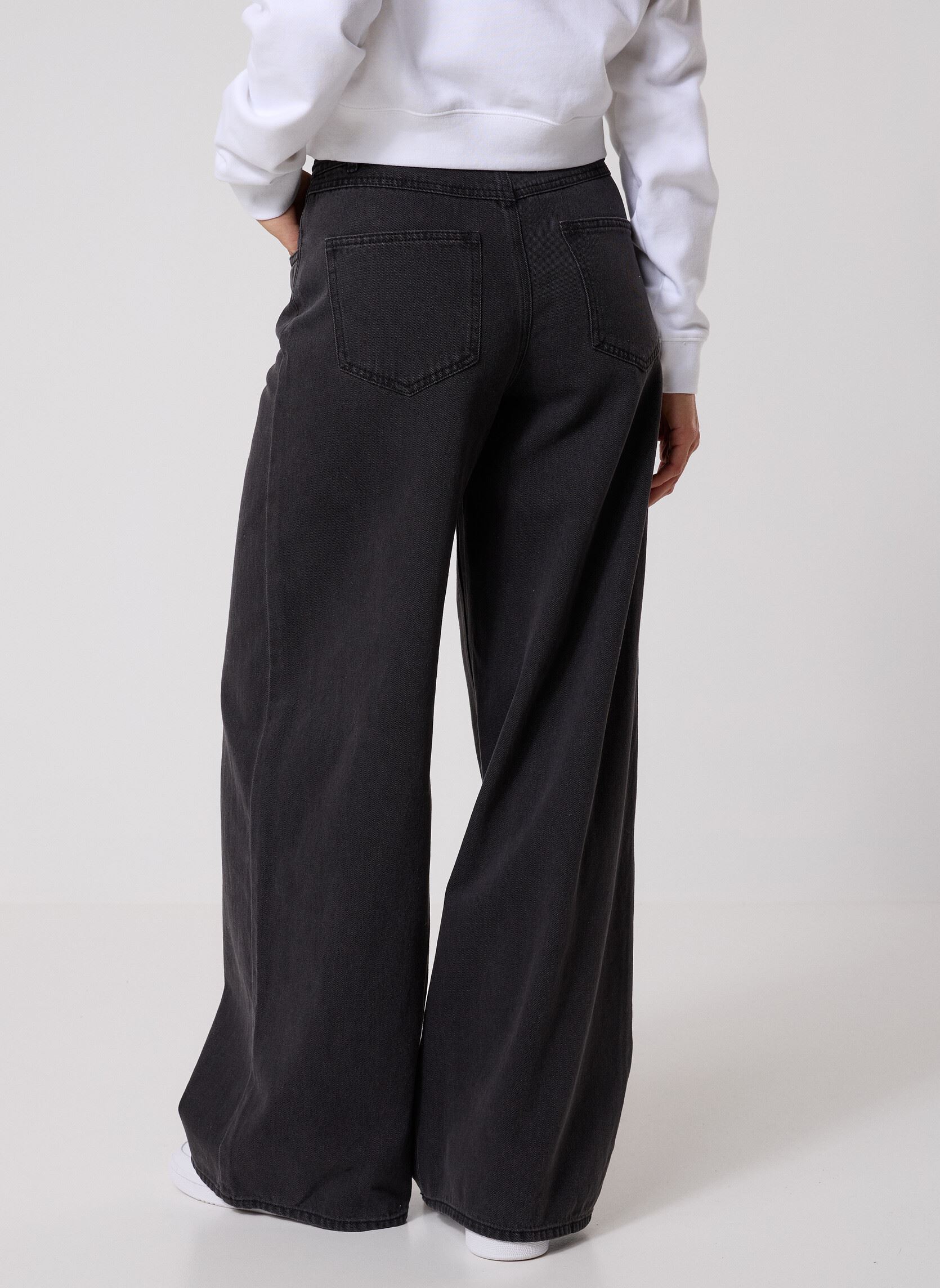 Wijde jeans / Flared Jeans NMMAISY NW BELT LOOSE JEANS BS032DG dames grijs Noisy May Wijde jeans / Flared Jeans NMMAISY NW BELT LOOSE JEANS BS032DG dames grijs Dark Grey Denim