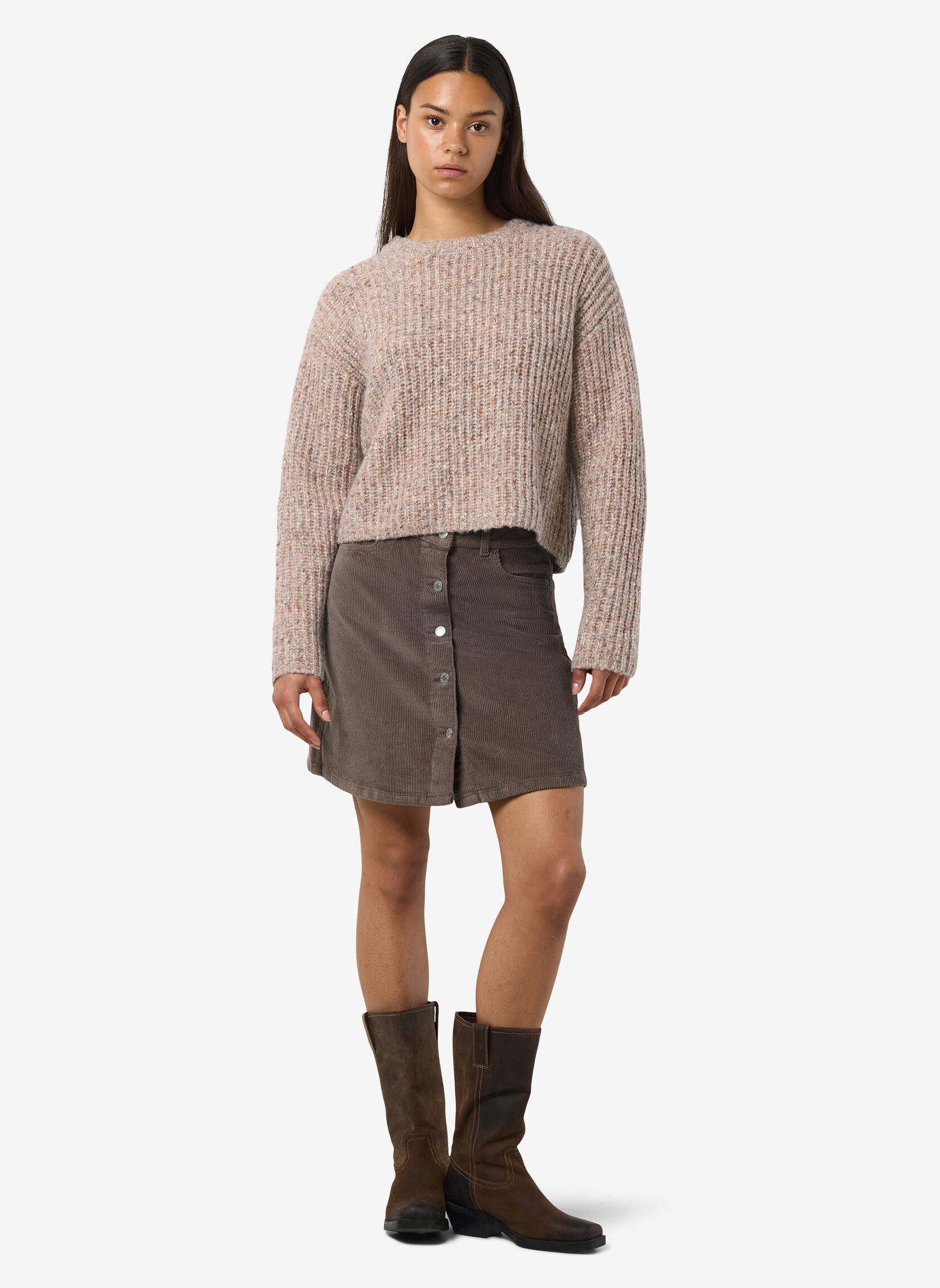 Truien NMMARL L/S O-NECK KNIT DD dames grijs Noisy May Truien NMMARL L/S O-NECK KNIT DD dames grijs Light Grey Melange