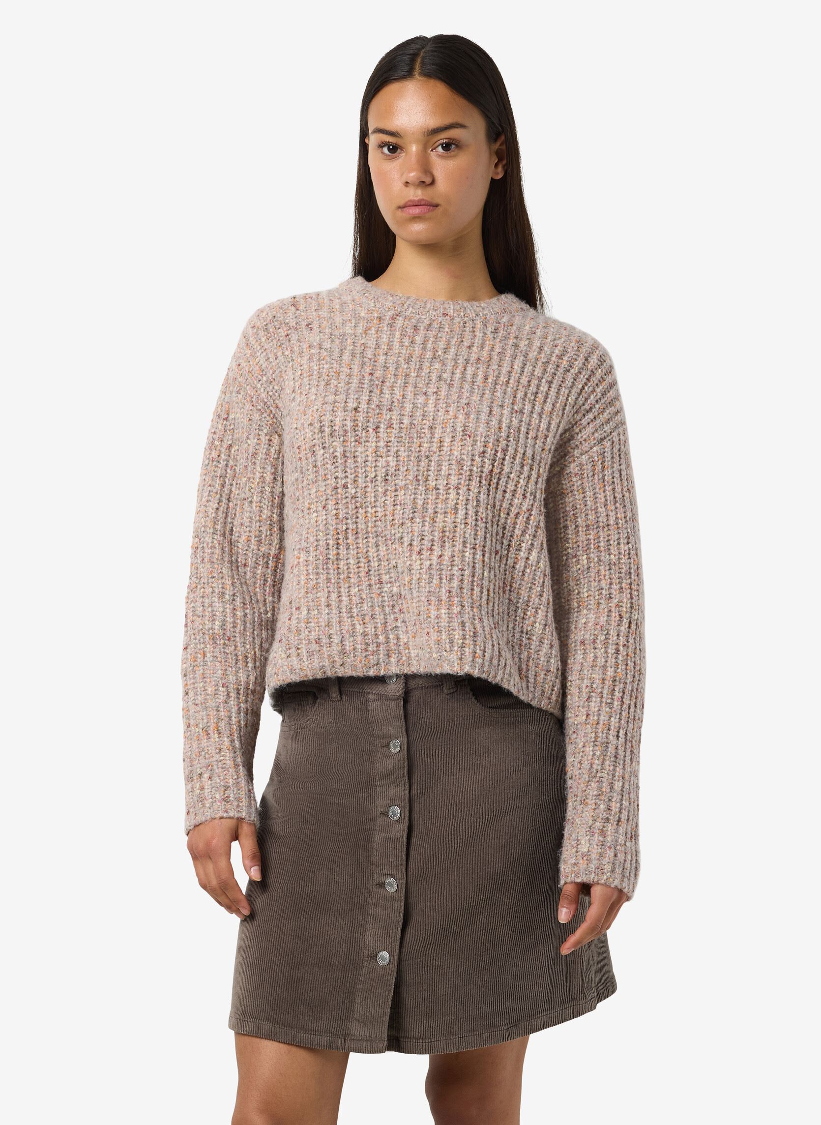 Truien NMMARL L/S O-NECK KNIT DD dames grijs Noisy May Truien NMMARL L/S O-NECK KNIT DD dames grijs Light Grey Melange