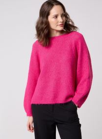 Vesten NMSUTTON L/S OPEN BACK TIE KNIT FWD dames roze