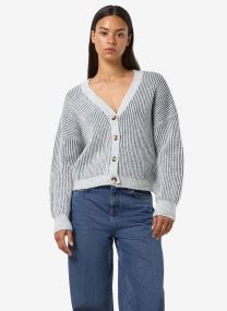 Vesten NMDIMI L/S V-NECK KNIT CARDIGAN FWD dames grijs Noisy May Vesten NMDIMI L/S V-NECK KNIT CARDIGAN FWD dames grijs Light Grey Melange