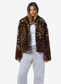 Bontjassen NMEVE LEO FUR JACKET dames bruin Noisy May Bontjassen NMEVE LEO FUR JACKET dames bruin MOCHA BISQUE